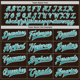 Custom Brown Teal-White Bomber Full-Snap Varsity Letterman Jacket