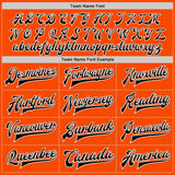 Custom Orange Black-White Bomber Full-Snap Varsity Letterman Jacket