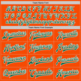 Custom Orange Kelly Green-White Bomber Full-Snap Varsity Letterman Jacket
