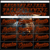Custom Black Orange Angry Violent Bulls Face 3D Pattern Design Bomber Full-Snap Varsity Letterman Jacket