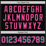 Custom Black Pink-Teal Bomber Full-Snap Varsity Letterman Two Tone Jacket