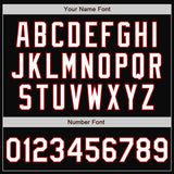 Custom Black White-Red Bomber Full-Snap Varsity Letterman Two Tone Jacket