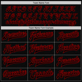 Custom Black Red Bomber Full-Snap Varsity Letterman Two Tone Jacket