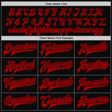 Custom Black Red Bomber Full-Snap Varsity Letterman Two Tone Jacket