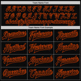 Custom Black Orange Bomber Full-Snap Varsity Letterman Two Tone Jacket