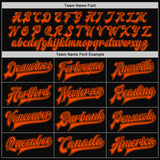 Custom Black Orange Bomber Full-Snap Varsity Letterman Two Tone Jacket