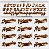 Custom White Black-Texas Orange Bomber Full-Snap Varsity Letterman Two Tone Jacket