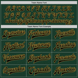 Custom Green Old Gold-Black Bomber Full-Snap Varsity Letterman Two Tone Jacket