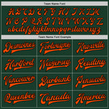 Custom Green Black-Orange Bomber Full-Snap Varsity Letterman Two Tone Jacket