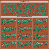 Custom Texas Orange Kelly Green Cream-Black Bomber Full-Snap Varsity Letterman Two Tone Jacket