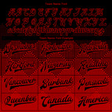 Custom Red Black 3D Pattern Design Bomber Full-Snap Varsity Letterman Jacket