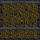 Custom Black Gold 3D Pattern Design Bomber Full-Snap Varsity Letterman Jacket