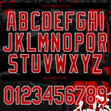 Custom Graffiti Pattern Red-Black Dark Abstract Urban Street Art 3D Bomber Full-Snap Varsity Letterman Jacket