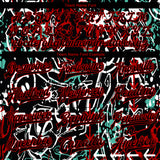 Custom Graffiti Pattern Black-Red Abstract Grunge Art 3D Bomber Full-Snap Varsity Letterman Jacket
