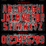 Custom Black Red-White Skull Fashion 3D Bomber Full-Snap Varsity Letterman Jacket