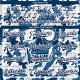 Custom Camo Navy-White Skull Fashion 3D Bomber Full-Snap Varsity Letterman Salute To Service Jacket