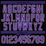 Custom Black Purple-White Skull Fashion 3D Bomber Full-Snap Varsity Letterman Jacket