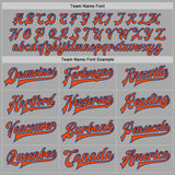 Custom Gray Orange-Royal Bomber Full-Snap Varsity Letterman Two Tone Jacket
