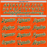Custom Orange Green-Cream Bomber Full-Snap Varsity Letterman Two Tone Jacket