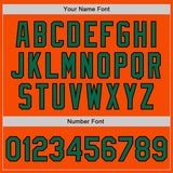 Custom Orange Kelly Green Black-Cream Bomber Full-Snap Varsity Letterman Two Tone Jacket