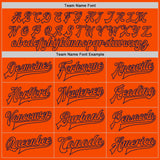 Custom Orange Navy Bomber Full-Snap Varsity Letterman Two Tone Jacket