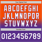 Custom Orange White-Purple Bomber Full-Snap Varsity Letterman Fade Fashion Jacket