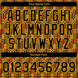 Custom Black Gold Red-Kelly Green Black History Month 3D Pattern Design Bomber Full-Snap Varsity Letterman Jacket