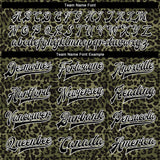 Custom Camo Black-White Leopard Print 3D Pattern Design Bomber Full-Snap Varsity Letterman Salute To Service Jacket