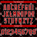 Custom Black Red-White Christmas Dog Wearing Santa Claus Costume 3D Bomber Full-Snap Varsity Letterman Jacket