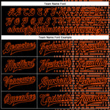 Custom Black Orange Halftone 3D Pattern Design Bomber Full-Snap Varsity Letterman Jacket