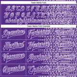 Custom Purple White Halftone 3D Pattern Design Bomber Full-Snap Varsity Letterman Jacket