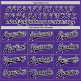 Custom Purple Black-White Bomber Full-Snap Varsity Letterman Two Tone Jacket