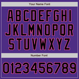 Custom Purple Black-Pink Bomber Full-Snap Varsity Letterman Two Tone Jacket