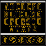 Custom Black Gold Bomber Full-Snap Varsity Letterman Jacket