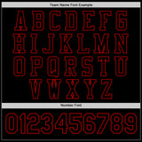 Custom Black Red Bomber Full-Snap Varsity Letterman Jacket