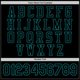 Custom Black Teal Bomber Full-Snap Varsity Letterman Jacket