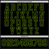 Custom Black Neon Green Bomber Full-Snap Varsity Letterman Jacket