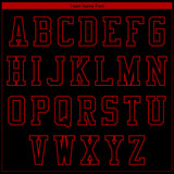 Custom Black Red Dog 3D Pattern Design Bomber Full-Snap Varsity Letterman Jacket