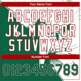 Custom Kelly Green White-Red Eagle Mexico 3D Bomber Full-Snap Varsity Letterman Jacket