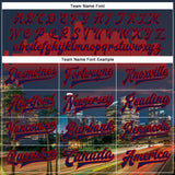 Custom Navy Red Los Angeles California City Edition 3D Bomber Full-Snap Varsity Letterman Jacket