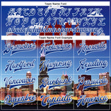 Custom Royal Red-White Chicago Illinois City Edition 3D Bomber Full-Snap Varsity Letterman Jacket
