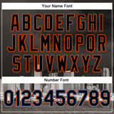 Custom Black Powder Blue-Orange Miami Florida City Edition 3D Bomber Full-Snap Varsity Letterman Jacket