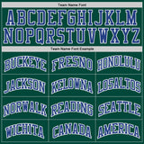 Custom Kelly Green Royal-White Authentic Throwback Basketball Jersey