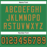 Custom Grass Green Old Gold-Black Mesh Authentic Football Jersey