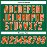 Custom Kelly Green Orange-White Authentic Baseball Jersey