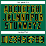 Custom Kelly Green Black-Gold Authentic Sleeveless Baseball Jersey