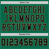 Custom Grass Green Black-Old Gold Mesh Authentic Throwback Football Jersey