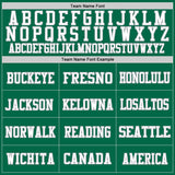 Custom Grass Green White-Gray Mesh Authentic Throwback Football Jersey