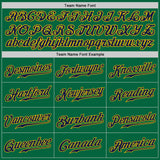 Custom Kelly Green Navy-Gold Authentic Baseball Jersey