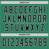 Custom Kelly Green Black-White Hockey Jersey